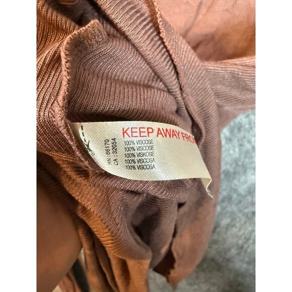 Intimately Free People Pink Ruched Long Sleeve Thin Base Layer Medium - Picture 5 of 8